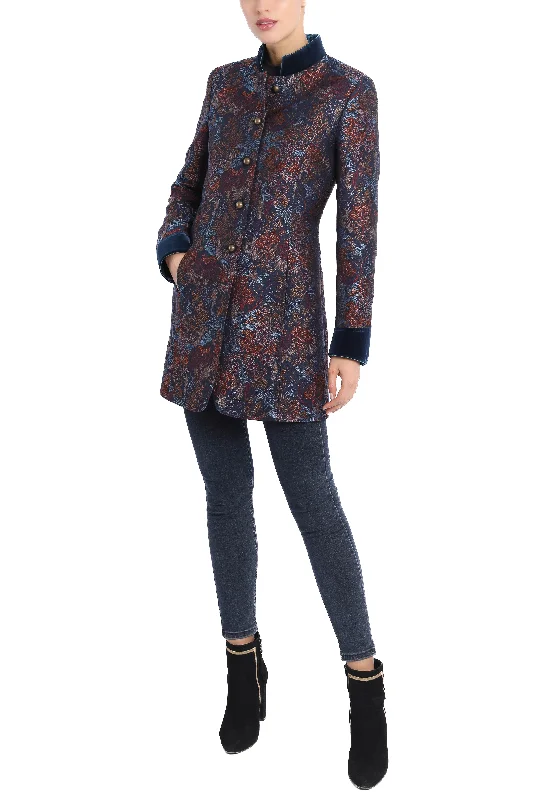 Long blazer in Fauna-Jacquard universe