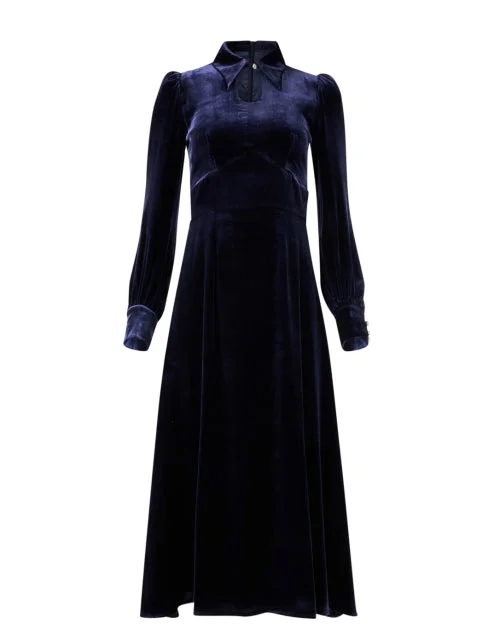 Twilight Blue Velvet Dress