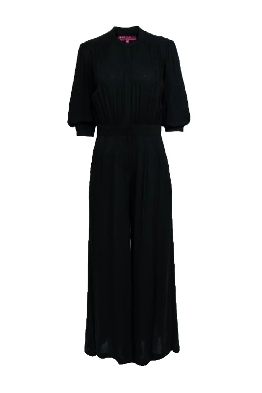 Heidi Merrick - Black Long Sleeve Wide Leg Jumpsuit Sz S