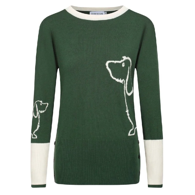 Women's dachshund vintage knit jumper